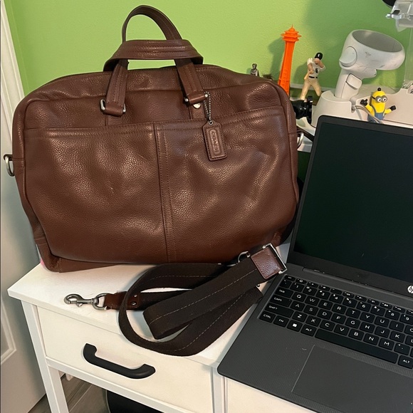Coach Rare Transatlantic Brown Leather laptop 2-way Bag 2012 (Unisex) - Picture 2 of 12